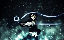 Anime bleach kuchiki rukia girls dark hair sword women Custom Gaming Mat Desk