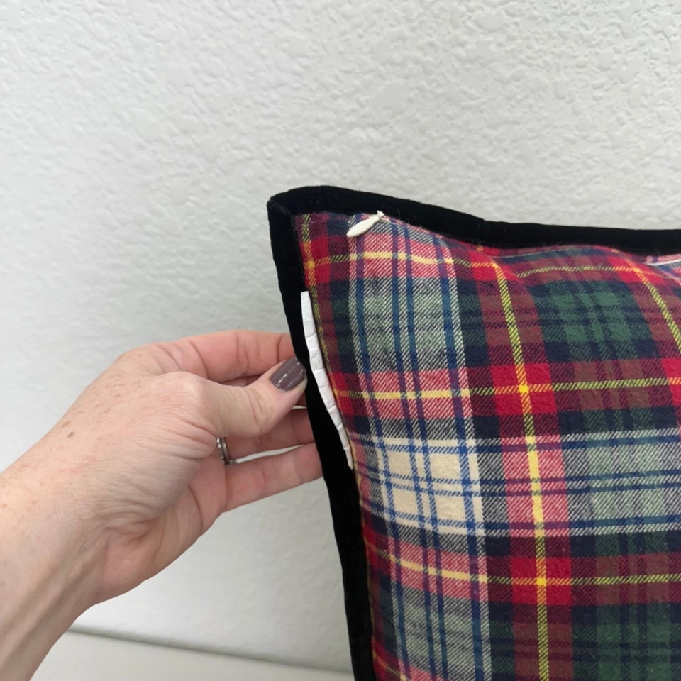 Lauren Ralph Lauren Holiday Tartan Plaid Down Feather Throw Pillow Home Decor - Image 3 of 4