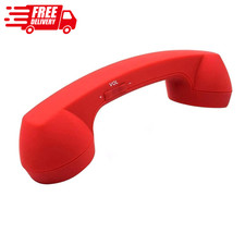 Retro Phone Handset with Wireless Bluetooth and USB Handsets for Cell Phones Red