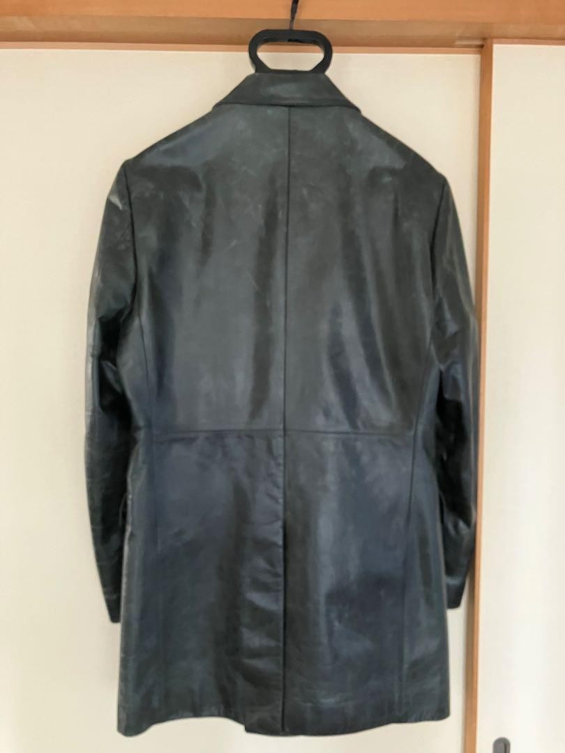 USED YOHJI YAMAMOTO DURBAN A.A.R LEATHER COAT (COWHIDE) GOOD