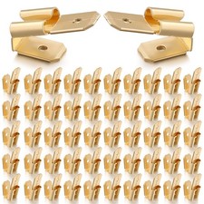 50 Pcs 3-Way Wire Adapter Connector Dual Male to Single Female Spade Connector