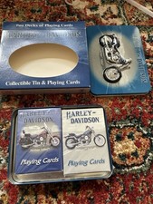 Harley Davidson Collectable Tin & Playing Cards Springer Softail - 2001 - 2 deck