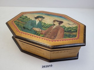 Scatola da parete armadi a muro Polonia legno intaglio paesaggio montano alpino decorazione #263910