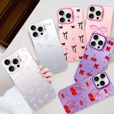 Bowknots Theme Phone Case Protective TPU Cover For Samsung S26 S25 iPhone 17e 16