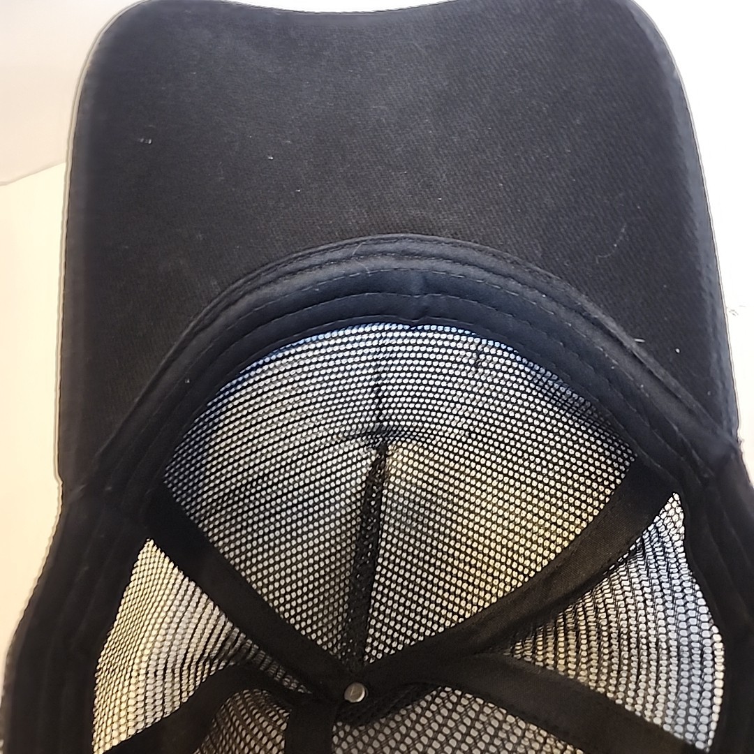 Wolf Patch Trucker Hat Black Mesh Snapback - image 6