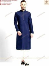 Mens Kurta Traditional Party Dress Kurta Indian Mens Cotton Long Kurta Top Tonic