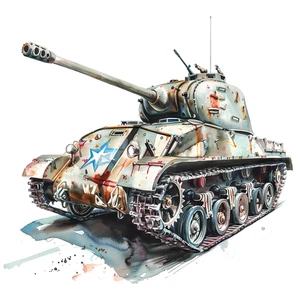 Military World War Tank Vehicle Self Adhesive Sticker