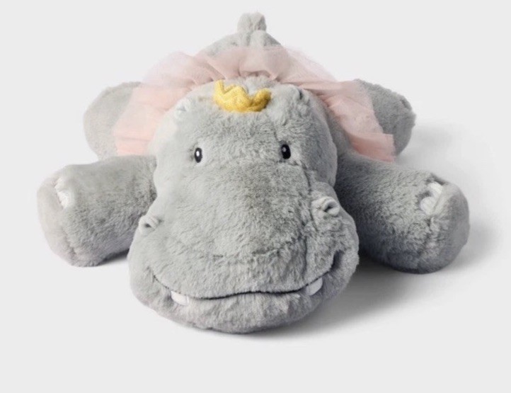 Gigglescape 14" Princess Hippo Stuffed Animal Nwt