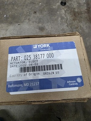 York Actuator Replacement, 025-38177-000 US Seller ,Free Shipping 