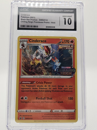 Cinderace graded CGC 10 for sale on eBay