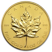 1980 Canada 1 oz Gold Maple Leaf BU 5386.01 per troy oz