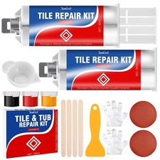 Tile Repair Kit White 100 ml, Bathroom Tile Paint Repair Chipped Tiles 