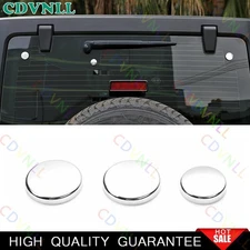For Jeep Wrangler JK 07+ Chrome Silver Tailgate Rear Glass Door Decor Cover Trim