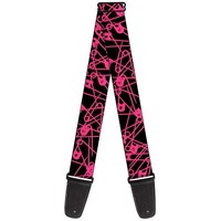 Guitar Strap - Safety Pins Black/Fuchsia (Us Import) Acc Neu