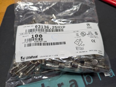 0031.3625 MXP | Littelfuse | Feinsicherung 6,3x32mm Fuse 6.25A 250V || 10 pcs