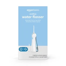 Amazon Basics HydroClean Cordless Water Flosser, 1 Water Flosser Handle, 2 Fl...