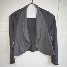 Ivivva Athletica Girls Gray Long Sleeve Open ...