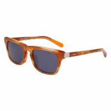 New SHINOLA SH-1502S 245 Amber Horn Sunglasses with Grey Lenses