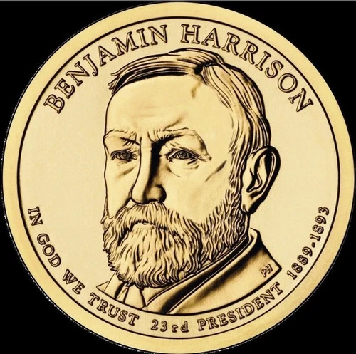 2012-D Presidential Dollar Benjamin Harrison — photo from the most recent tracked eBay sale