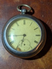 Antique Swiss Pocket Watch Roman Dial Sub Seconds Base Metal Case B-2