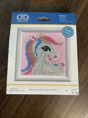 Diamond Dotz Pretty Unicorn Diamond (2019)Artwork Kit Beginners Age 6+ W/ Frame