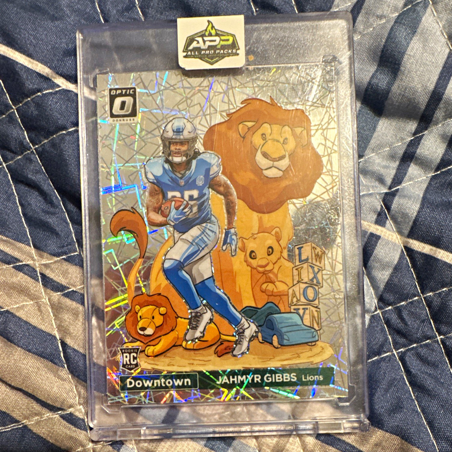 Panini 2023 Donruss Optic Football Downtown Prizm Jahmyr Gibbs RC D-11