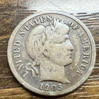 1905 Barber Liberty Head Dime Great Condition 90% silver Actual coin