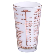 Kolder Mix N Measure Glass, Multi-Purpose Liquid and Dry Measuring Cup, 6 Units 