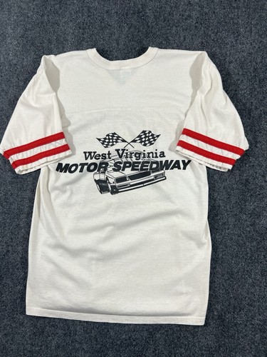 Vintage 80s Motor Speedway Parkersburg Wv Car Racing T Shirt West Virginia M - 第 9/14 張圖片