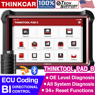 Bidirectional OBD2 Scanner IMMO Key Programmer ECU Coding Car Diagnostic Tool