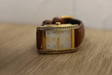 Vin Womens ESQ Movado ES.06.3.21.5492s Gold Tone Diamond Bezel Swiss Watch NB