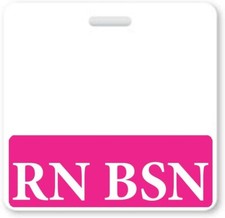 5 Pack - RN BSN Badge Buddies - Horizontal ID Card for Registered Nurses