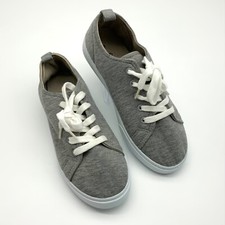 Fabkids Girl's Size US 4 UK 3 EU 35 Gray Canvas Sneakers