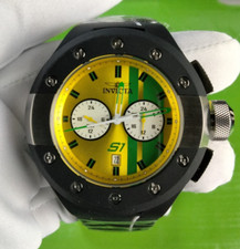 Invicta S1 Rally 44359 52mm Green Dial Black White Strap Watch