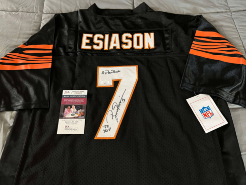BOOMER ESIASON Signed CINCINNATI BENGALS Jersey 88 MVP 4 x PRO Auto JSA COA $$