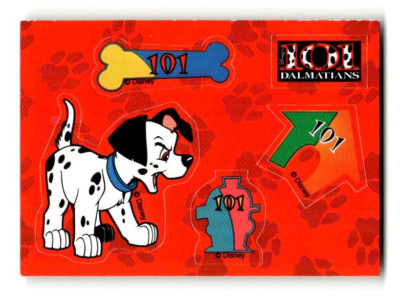 1996 SkyBox 101 Dalmatians Collectible Trading Card #67 Stick-Ums Stickers