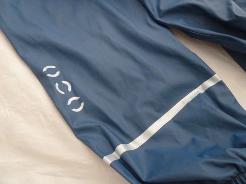 Impermeabile e pantalone Mikk-line in lino blu, taglia 128 cm 7-8 anni - Foto 6 di 10