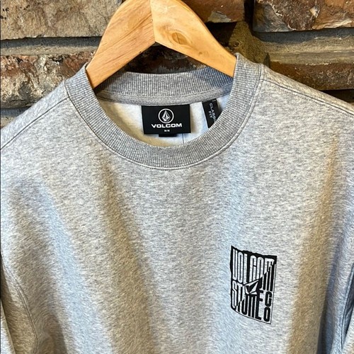 Volcom Stone Exacto Crew Heather Gray Graphic Sweatshirt - 第 3/11 張圖片