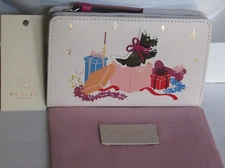 Radley London JOLLY AND BRIGHT Medium Leather Wallet Purse Lt Natural NWT $108