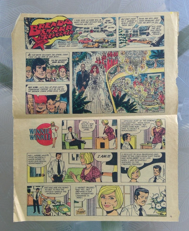 vintage; page from comic strip: Blondie, Brenda Starr Reporter & Winnie ...