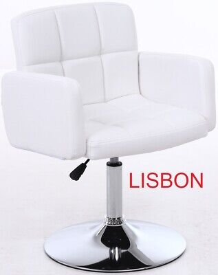 Lisbon White Dressing Table Chair, White Chair For Vanity
