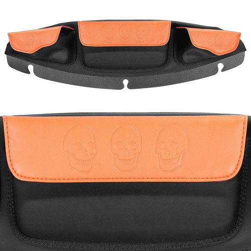Fit For Harley Electra Glide Ultra Limited 96-13 3 Pocket Windshield Bag Skull - Picture 11 of 11