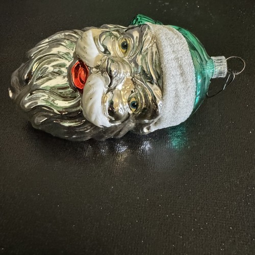 Vintage West Germany Hand Blown Glass Christmas Santa Ornaments GES GESCH - Picture 3 of 10