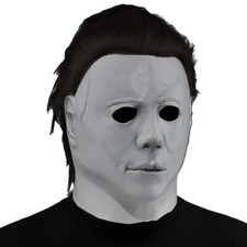Adult Halloween Michael Myers Mask Latex Full Head Scary Horror Murderer Cosplay