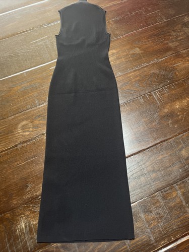 COS Black Ribbed Knit Sleeveless Mock Turtleneck Midi Dress Sz XS Nice! - Picture 4 of 10