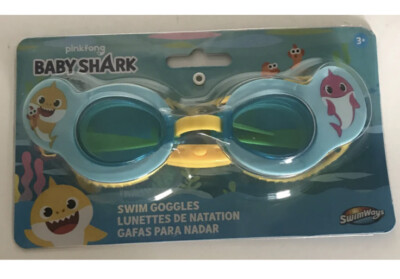 BABY SHARK PINKFONG Blue Swim Goggles With Adjustable Head Strap Age:3+