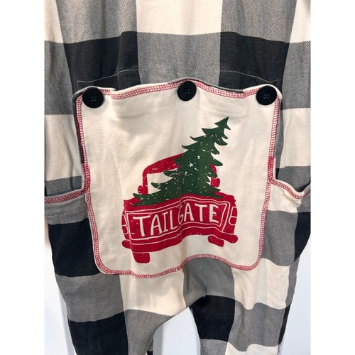Lazy One Check Flapjack Tailgate Long John Pajamas Multicolor Size Medium - Picture 8 of 10