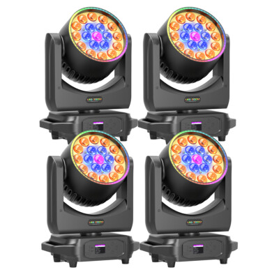 10pcs Zoom 19 LED RGBW Moving Head Stage Light DMX Beam Wash DJ Disco Lighting