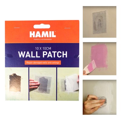 Hamil Self Adhesive 10 X 10 Cm Mesh Wall Patch Ceiling Repair Diy