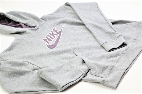 Nike Sportswear Youth Unisex Hoodie + Free Sticker! Sizes M L XL Grey New Soft! - Picture 7 of 9